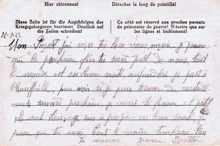 1942 Post f�r den Kriegsgefangenen Francisquo Pedro Bretton in Stalag VII A, Gefangenennummer 17002 von Jeanne Bretton