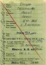 Abgangsmeldung 101801, TRISCHTSCHEW Andrej, Leutnant USSR