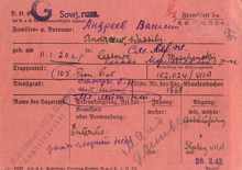 Abgangsmeldung 102024, ANDREEW Wassilij, Unterleutnant USSR