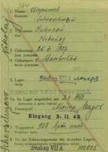 Abgangsmeldung 102025, SCHERSCHNEW Nikolaj, Major USSR