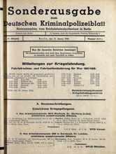 Entwichene Kriegsgefangene, Reichskriminalpolizeiamt Berlin, Sonderausgabe 15.01.1944