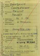 Personalkarte 103011, CHAJRUTOINOW Musagit, Oberstleutnant