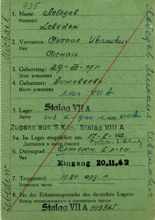 Abgangsmeldung 103365, LEBEDEW Michail, Leutnant USSR
