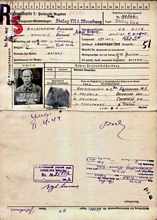 Personalkarte 98766, BALACHONOW Wassilij, USSR