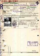 Personalkarte 99750, BYKOW Filipp, USSR