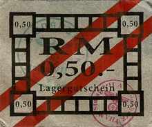 Stalag VII A 1940, Lagergutschein (Lagergeld) 0,5 RM
