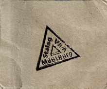 Stalag VII A 1940, R�ckseite Lagergutschein (Lagergeld) 0,5 RM