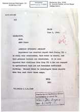 Das U.S. State Department schreibt am 1. Juni 1944 an das Rote Kreuz