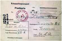 Kriegsgefangenenpost von John W. Rolen aus Stalag VII A
